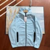 Chaqueta azul holgada con cremallera