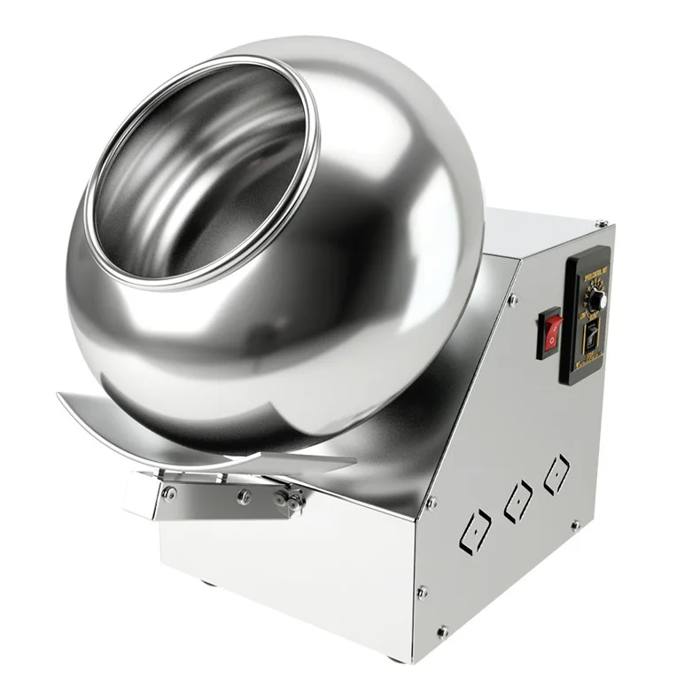 Table Top Small Commercial Mini Chocolate Panning Machine Coater Sugar Pan Peanut Nut Chocolate Coating Machine