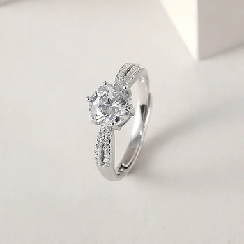 High Quality Zircon Ring Women 925 Sterling Silver diamond ring for engagement