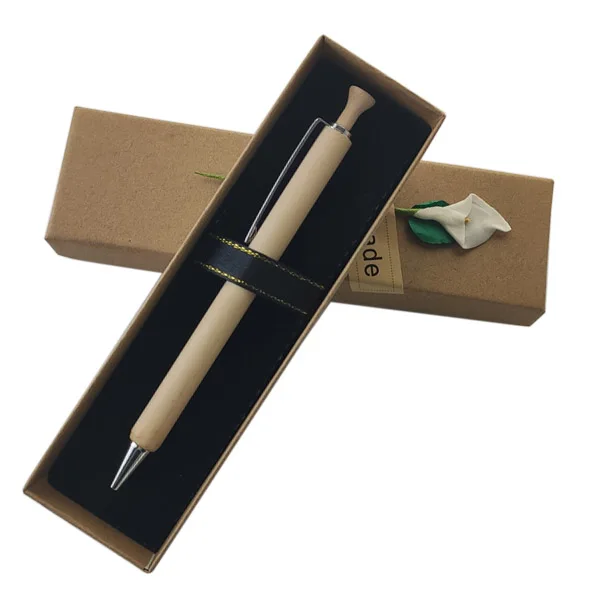 2022 низкий минимальный заказ высокое качество экологически чистый деревянный набор ручек из бамбука с индивидуальным гравировальным логотипом для