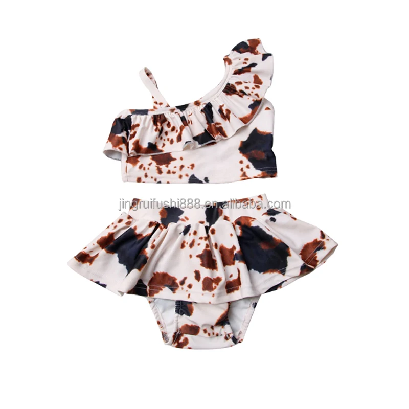 Kids Swimming Outwear Infant Clothes Child Swim Brown Cowhide Printed