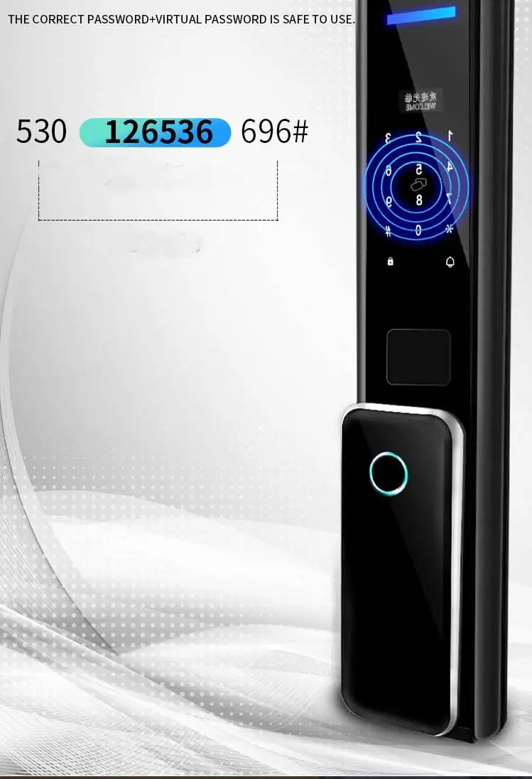 Video Intercom Wifi Smart Digital Door Lock 3d Face Recognition Fingerprint Intelligent Lock Key Card Code Electronic Lock
