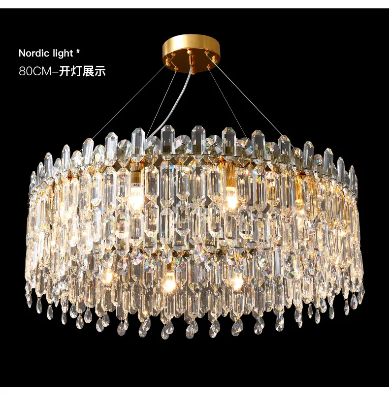 Meerosee New Chandelier Pendant Crystal Lighting Fixtures Modern Chandelier Crystal Dinning MD87127