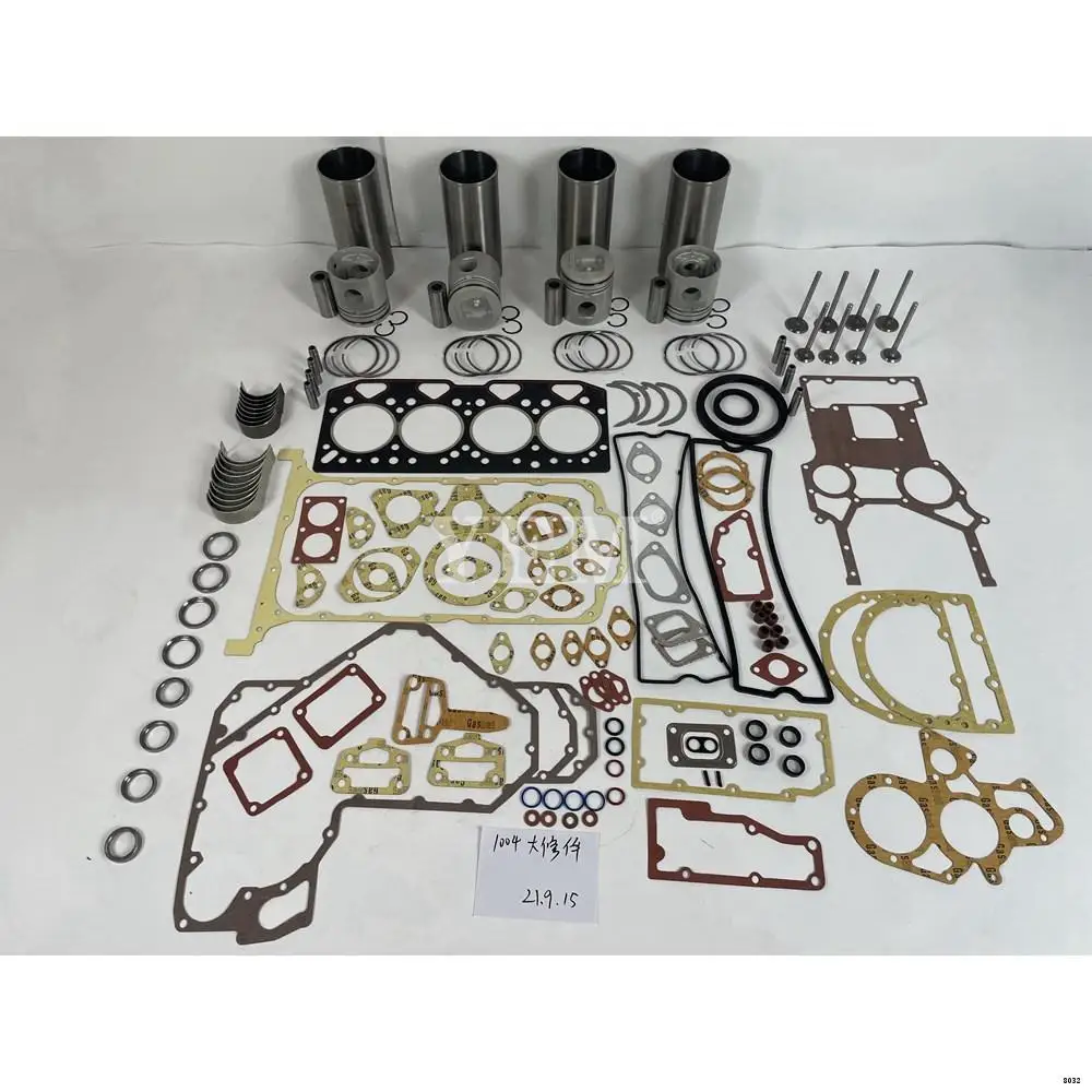 1004 Overhaul Kit With Piston Rings Liner Bearing Valves Gasket Kit for Perkins Machinery Diesel Engine Parts