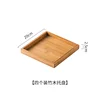 Bandeja de bambú y madera, 4 compartimentos [apto para platos de 9 cm]