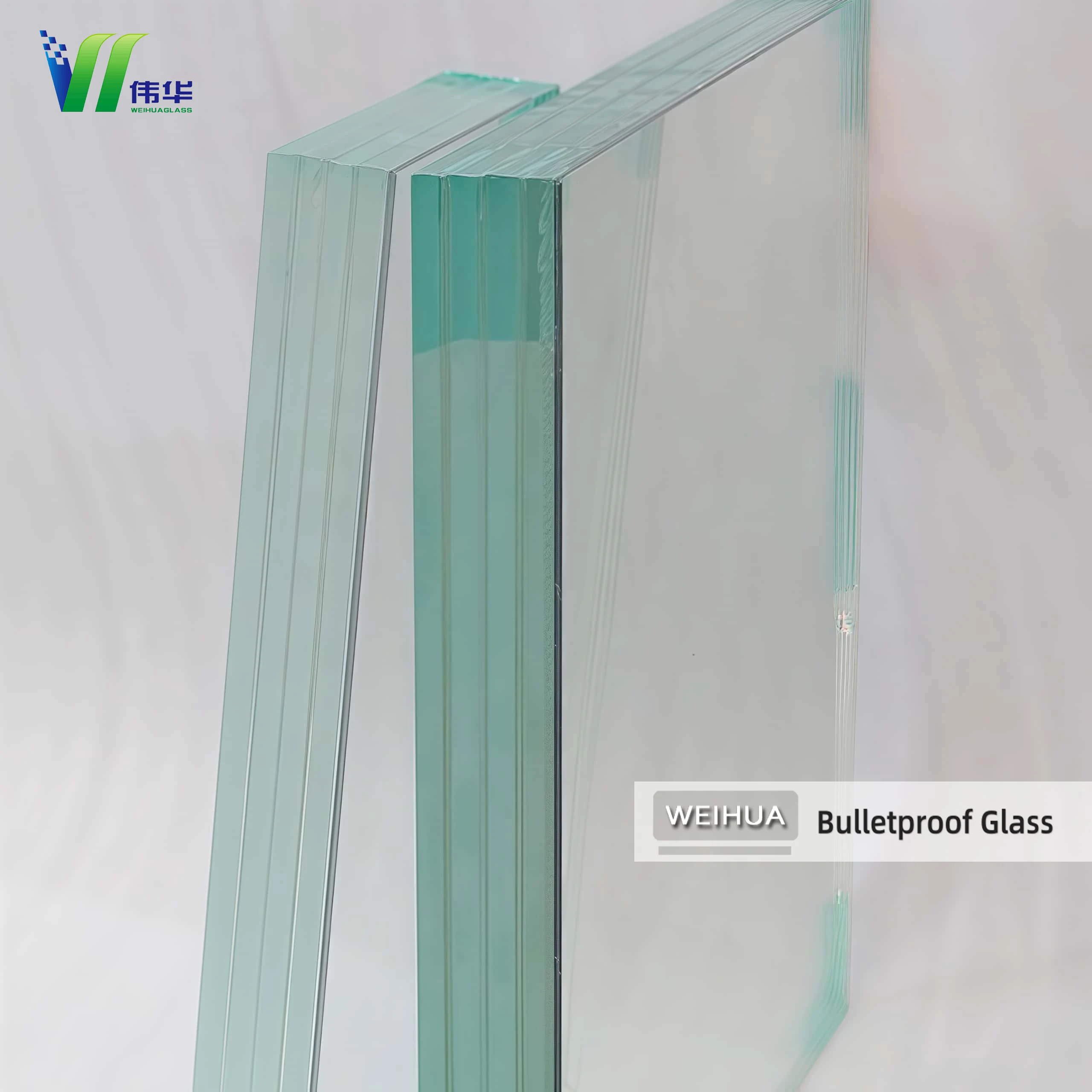 High Security Level Bullet Resistant Impact-resistant glass Laminated Glass for Car Bank Window Armored Vehicles