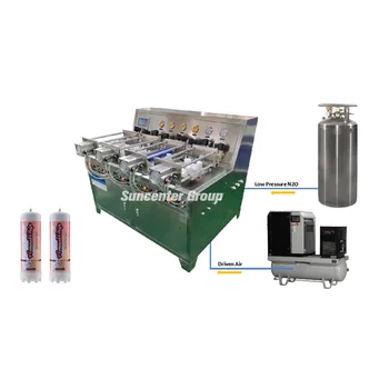 PLC Control Gas Filling Machine For N2O Tanks Whip Cream Chargers Refilling Machine