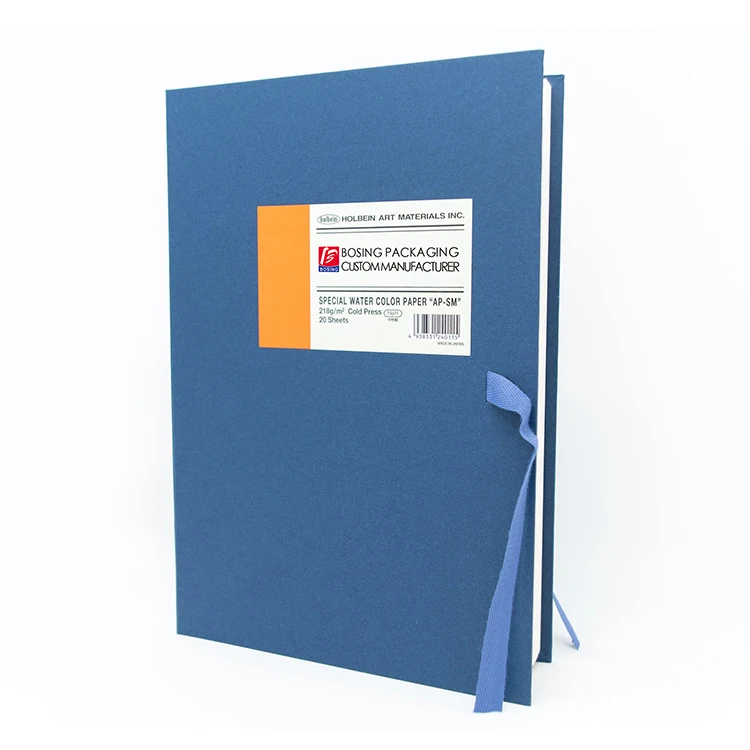 Записная книжка производитель по индивидуальному заказу блокноты в кожаном переплете 1 ТБ Акварельная бумага книга цвета воды с резиновой