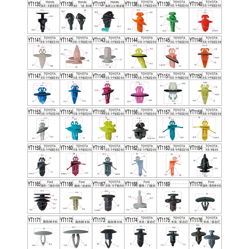 Car Retainer Clip Plastic Fasteners and Screws Retaining Pin Push Pin Rivets Kit Door Trim Panel Fender Clips supplier