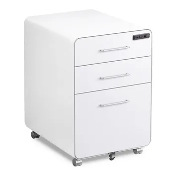Office Furniture Steel White Portable Metal Rolling Lateral 3 Drawers ...