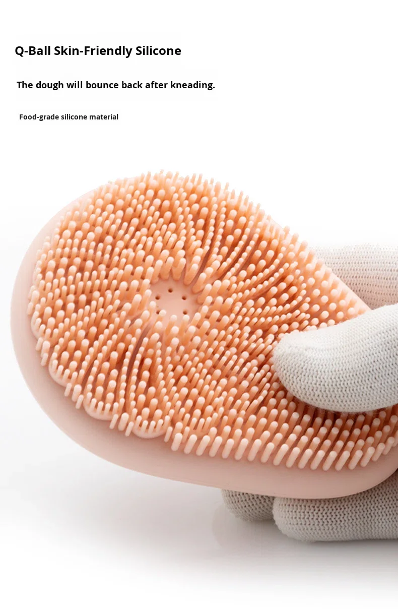 New Model Silicone Massage Brush for Baby's Bath Tactile Sensory with Shower Gel Refillable manufacture