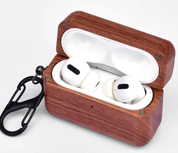 Luxury wood earphone Case for AirPods 1/2, For airpods pro wooden case cover customized wooden case for airpods