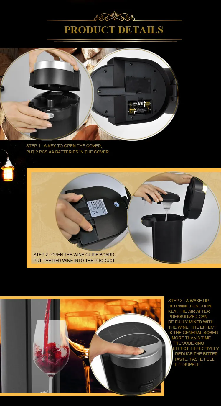 Electric Wine Aerator Dispenser with Cooling Cup to Keep the Wine Cool at High Efficiency and Low Coast for Party and Home details