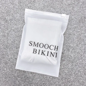 Wholesale Custom Logo Frosted Plastic Bag Clothes Zip Lock Self