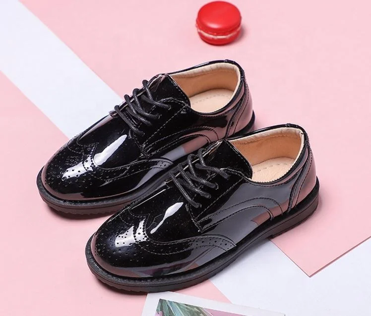 Обувь для школьников и выступлений SANMAO, Детская Классическая обувь для мальчиков, черная обувь для униформы из искусственной кожи