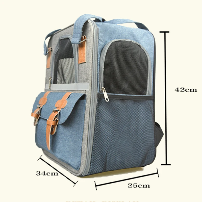 Wholesale Waterproof Oxford Pet Bag Carrier Large Capacity Bags Cat Dog Transport Backpack details