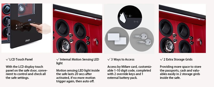 Home custom storage jewellery watches motor watchmaker cabinet watch winder box