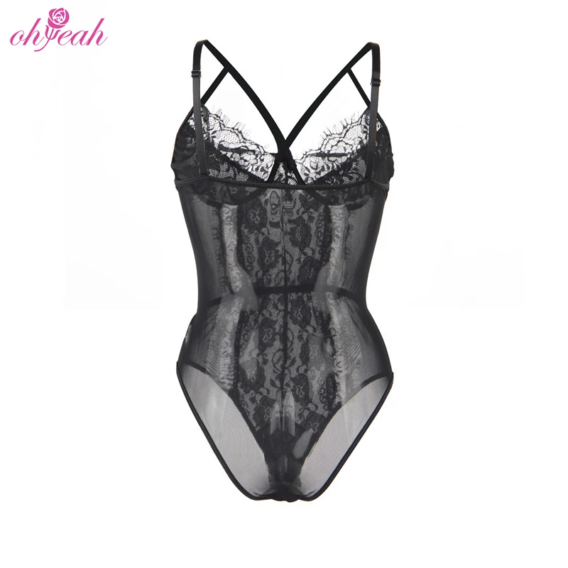 ohyeahlady Bodysuit for Women Lingerie One Piece Lace Babydoll