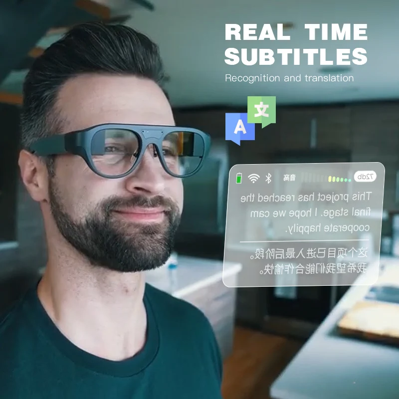 AI Smart AR Glasses HD Private Viewing Mobile Screen Augmented Reality Projection Wearable Devices for Gaming Similar Steam Deck