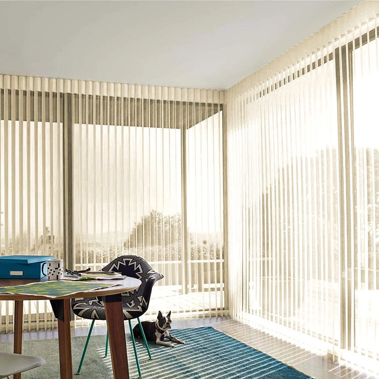 Zshine Motorized Remote Control Vertical Blinds Sheer Shades Light