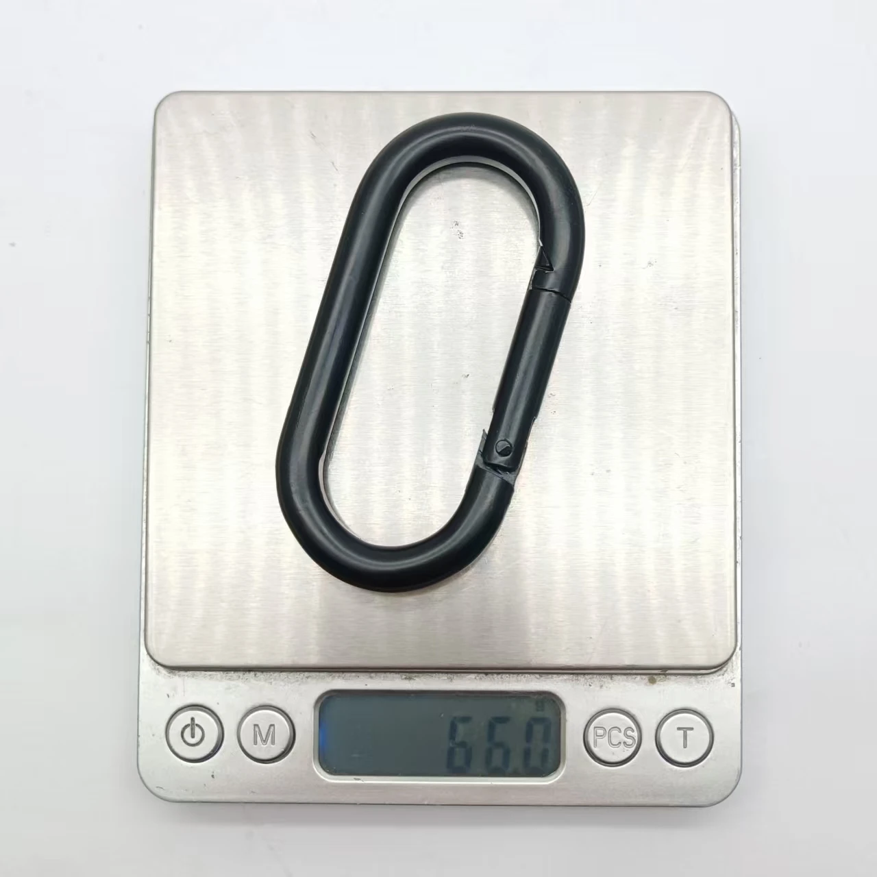 High Quality 40*80MM Steel Snap Hook Straight BlackCarabiner for Climbing