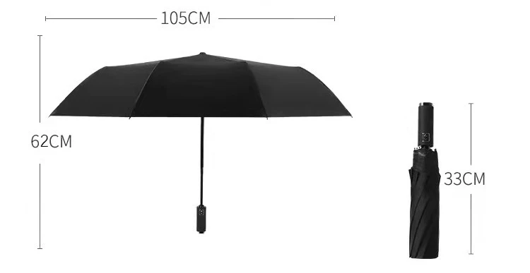 Multi Color Custom Logo 3 Folding Umbrella Automatic Sun And Rain ...