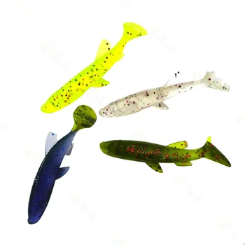 CHEERY SO013 7cm 5.5g 4pcs/bag Artificial Soft ABS Topwater Baits with T-Tail for Float & Sea Fishing – Soft Lure – view 5