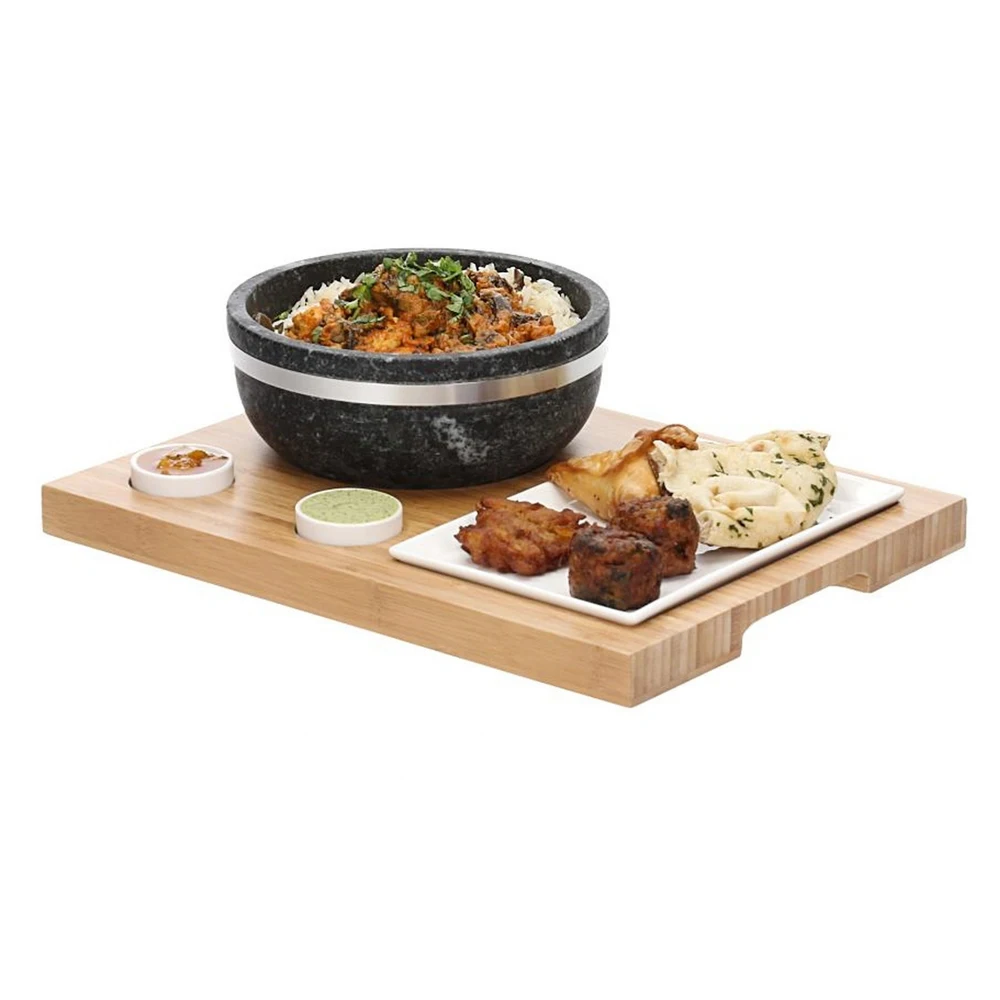 Dolsot Stone Bowl Sizzling Bowl With Wooden Base Trending Products 2023