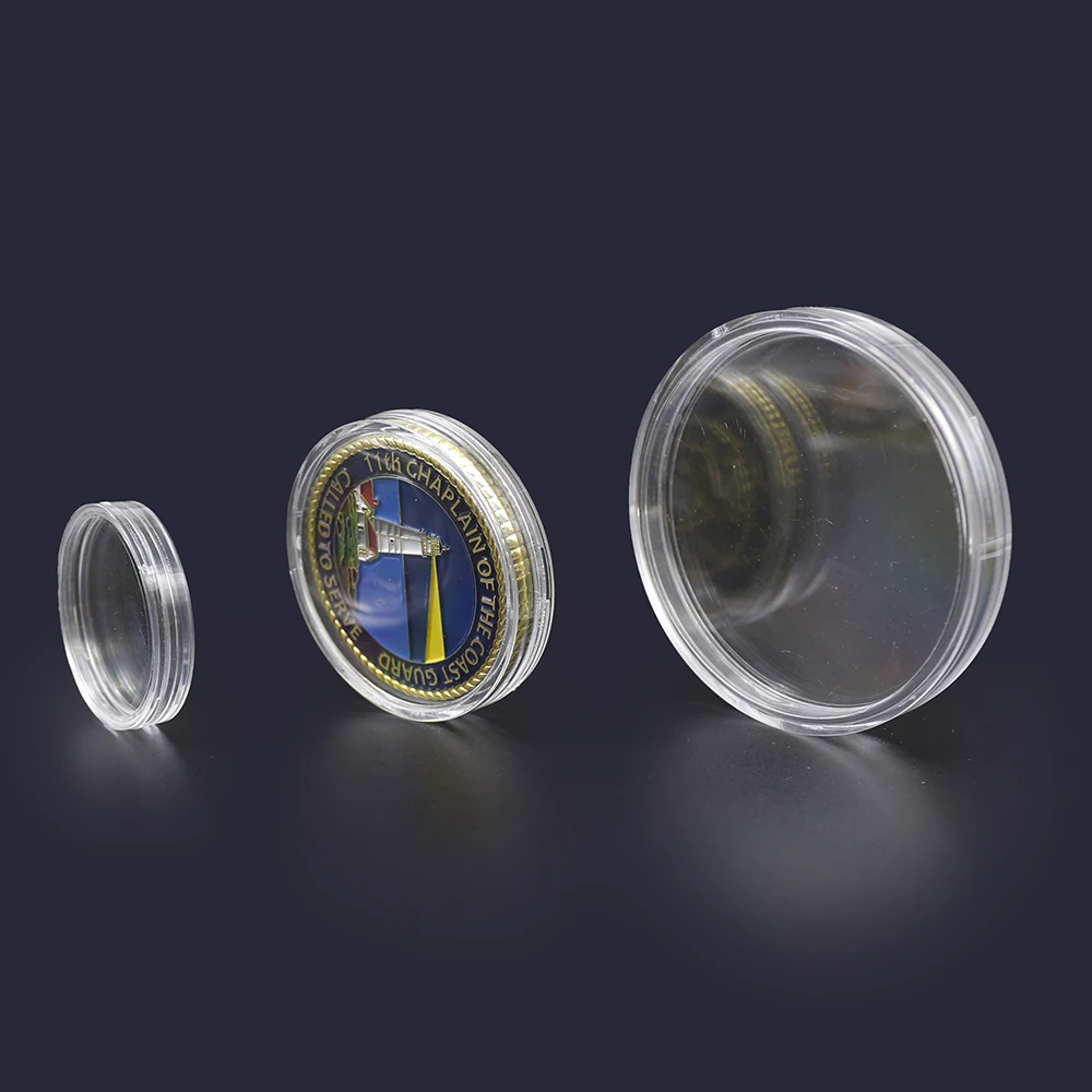 40 Étuis De Collection Pour Pièces En Acrylique - Boîtiers De Protection Avec Mousse Adjustable 18-38mm