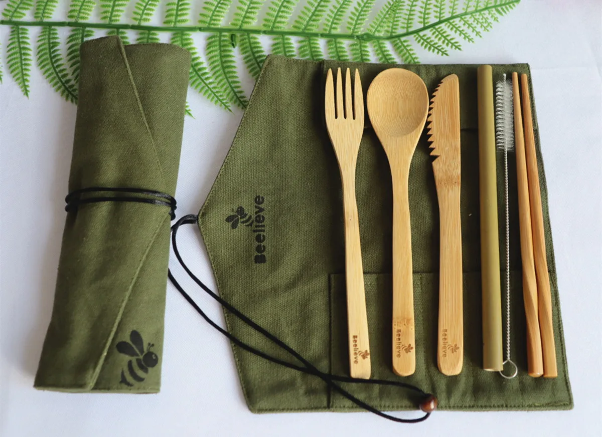 Bamboo Travel Cutlery Set – EcoLogical Method