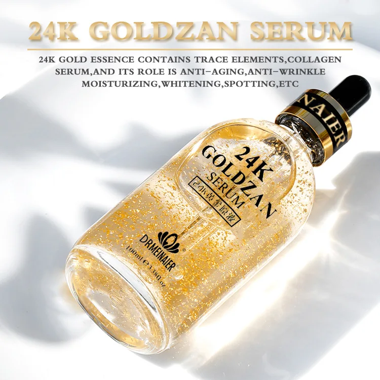 DRMEINAIER Private Label  Anti Aging Wirkle Acne Dark Spot Remover 24K Goldzan Face Serum 100ml