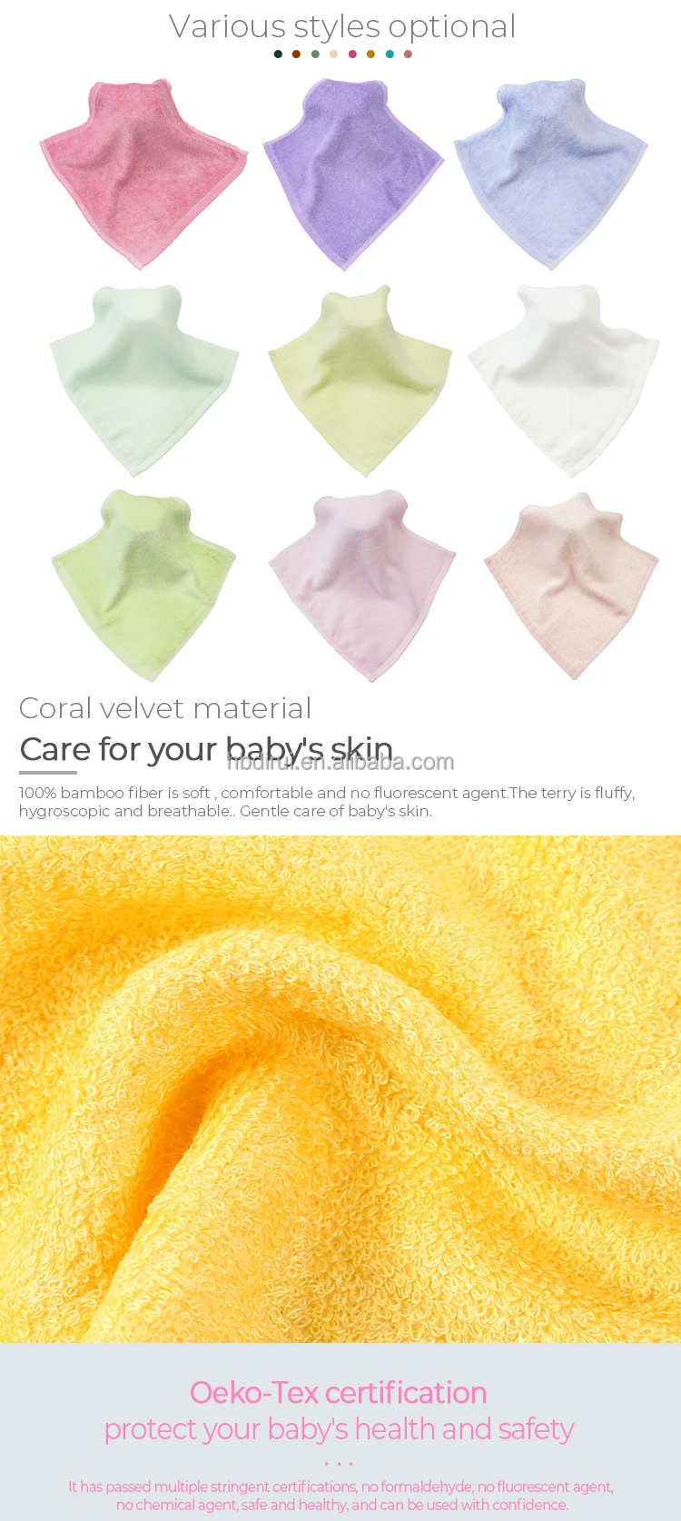 Wholesale Organic Soft Face Towels Eco Friendly Bamboo Organic Bamboo