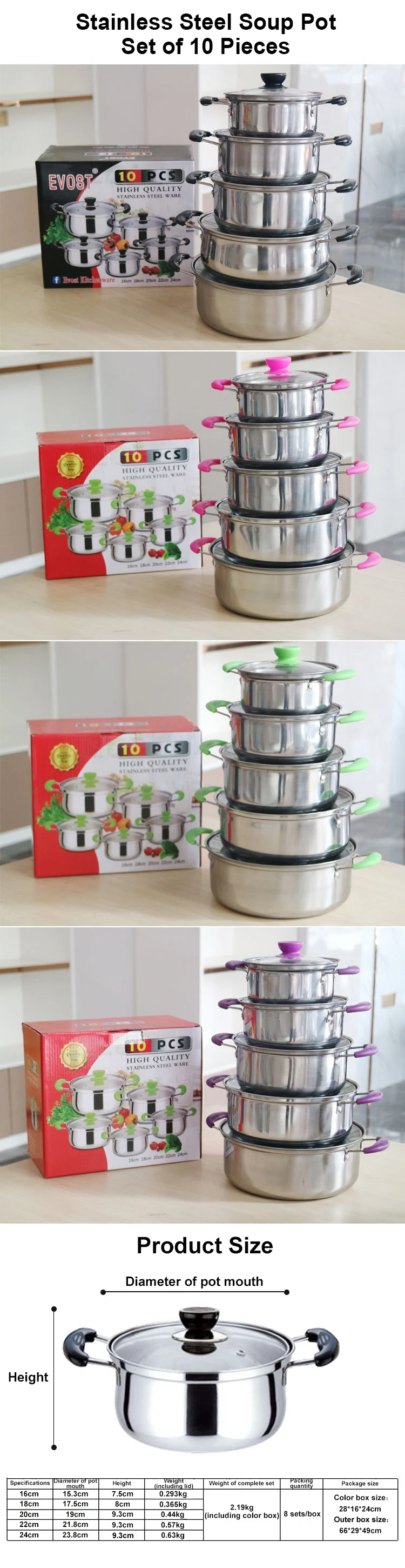 10 Pieces Black Stainless Steel Kitchen Utensils Cooking Tools Non