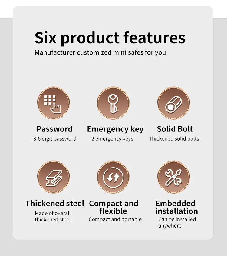 CEQSAFE High Quality Metal Electronic Code Key Mini Safe Money Box factory