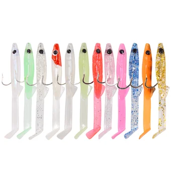 Free Shipping Lead Head Jig Bottom Bait Soft Plastic Fishing Lure for Ocean Boat Fishing Bass/Perch & Carp 19g 11cm – Soft Lure – view 4