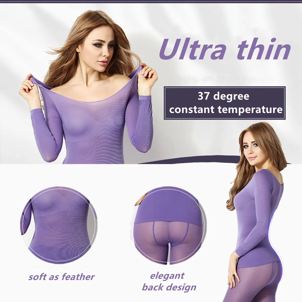 Women's Silk Long Underwear, Silk Thermal Underwear Sets For Women Mu