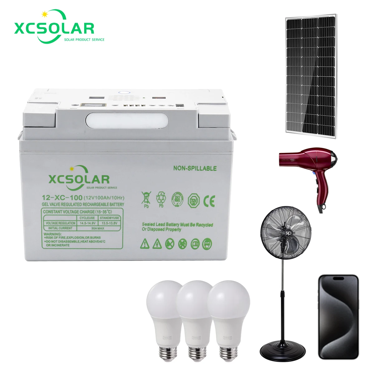 Off Grid Solar Kit Power Station Portable 500W 1000W 2KW 220V Portable Solar Power Station For Camping Emergency