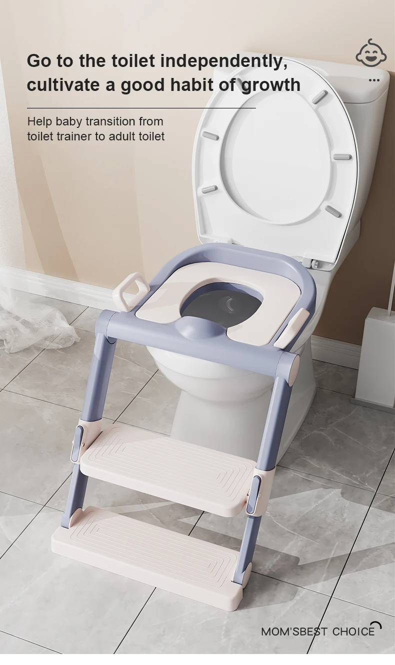 Adjustable Height Potty Training Toilet Foldable Pp Baby Potty Toilet