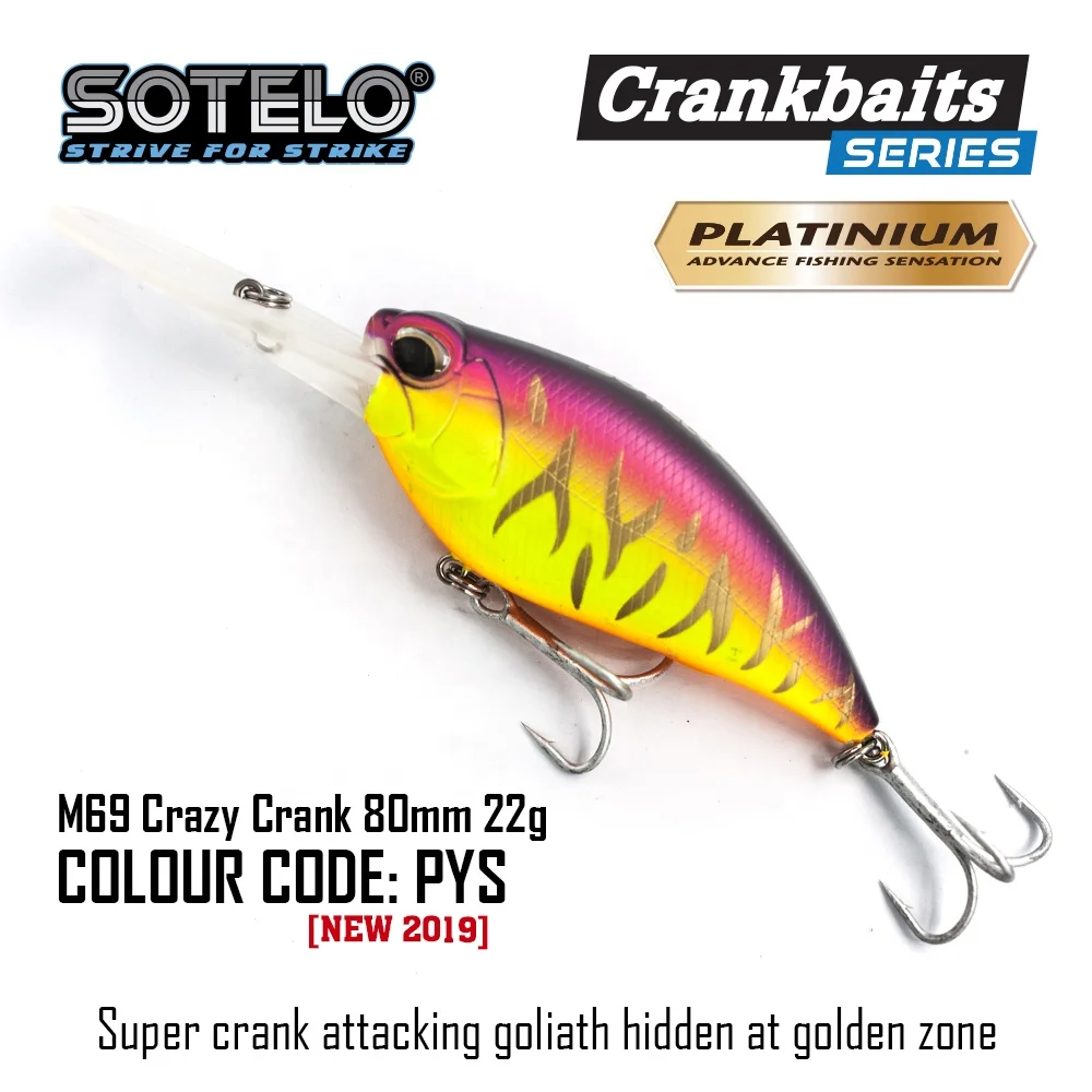 Sotelo Crazy Crank 80F - Advanced Fishing Lure for 80mm