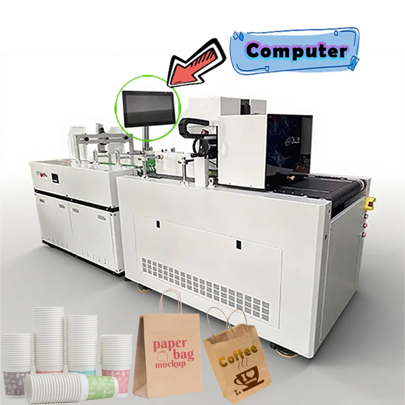 High-speed Automatic Feeding Printing Press Printer for Paper Cup Corrugated Napkin Cardboard Box Pizza Tissue Kraft Paper factory