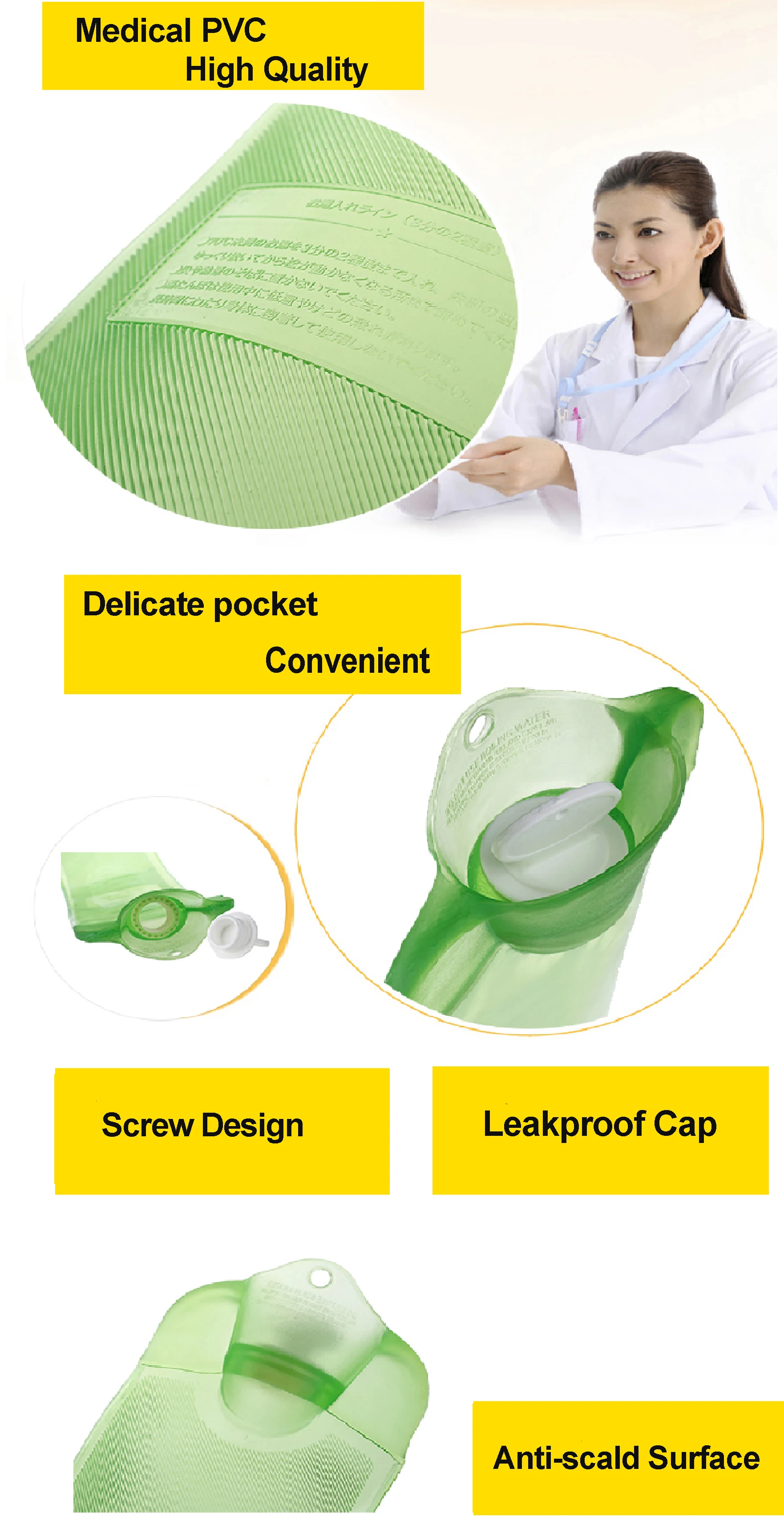 wholesale low price durable pvc long hot water bags winter hot water bottle large