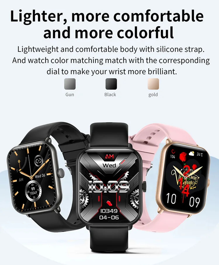 L26 1.96 inch big screen 350MAH smartwatch BT one-touch call phone band watch fashionable 100+ sports smart watches L26