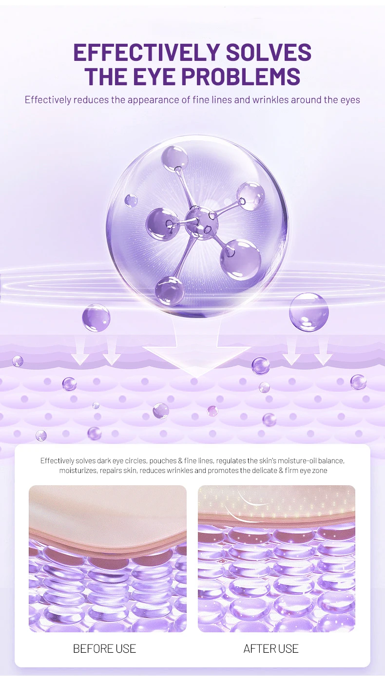 Retinol Repair Eye Cream Firming Lifting Reduce Wrinkles Fine Lines Caffeine for Dark Eye Circle Eye Problem