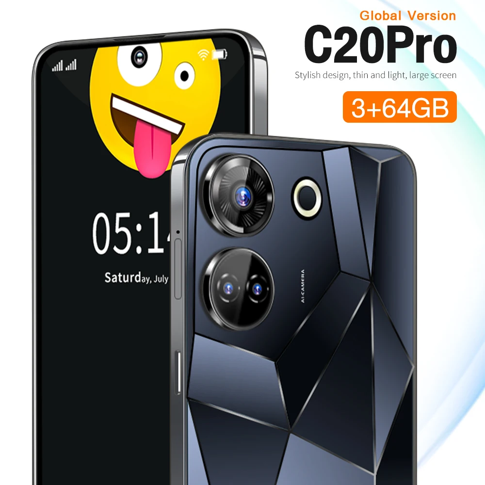 Смартфон 3 ГБ + 64 ГБ C20 pro с реальной памятью, поддержка OTG, быстрая  зарядка, дешевый телефон 4G 5G, мощный мобильный телефон 6,5 Дюймов|  Alibaba.com