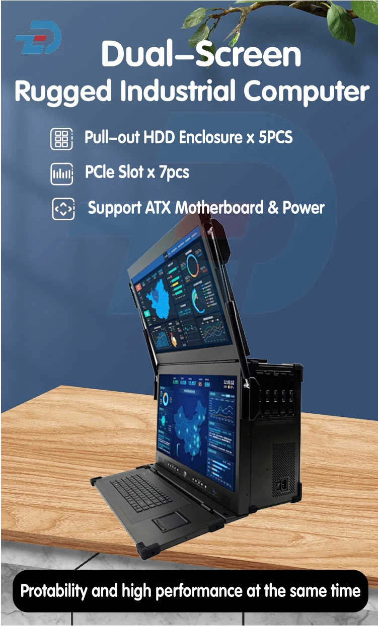 Dual Screen I5 I7 I9 Rugged Industrial Laptop Portable Computer With Enhanced Performance For