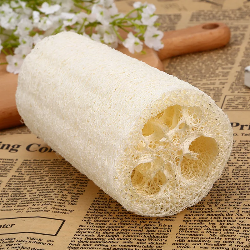 FRTIM Natural Loofah Sponge Shower Organic Luffa Exfoliating Bath Loofa Body Scrubber for Men Women Adults Back Face Skin Spa Care - 6 Pieces