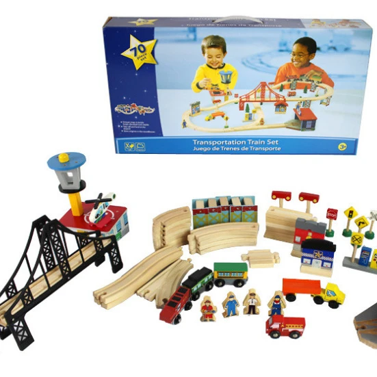 childrens wooden train set