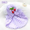 Purple plaid halter neck skirt