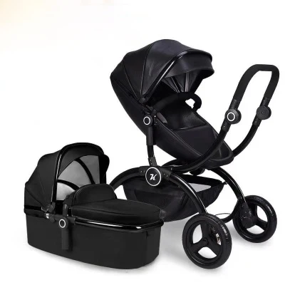 2021 New Design Khaki Color High Landscape Baby Stroller 3 in 1 With Car  Seat