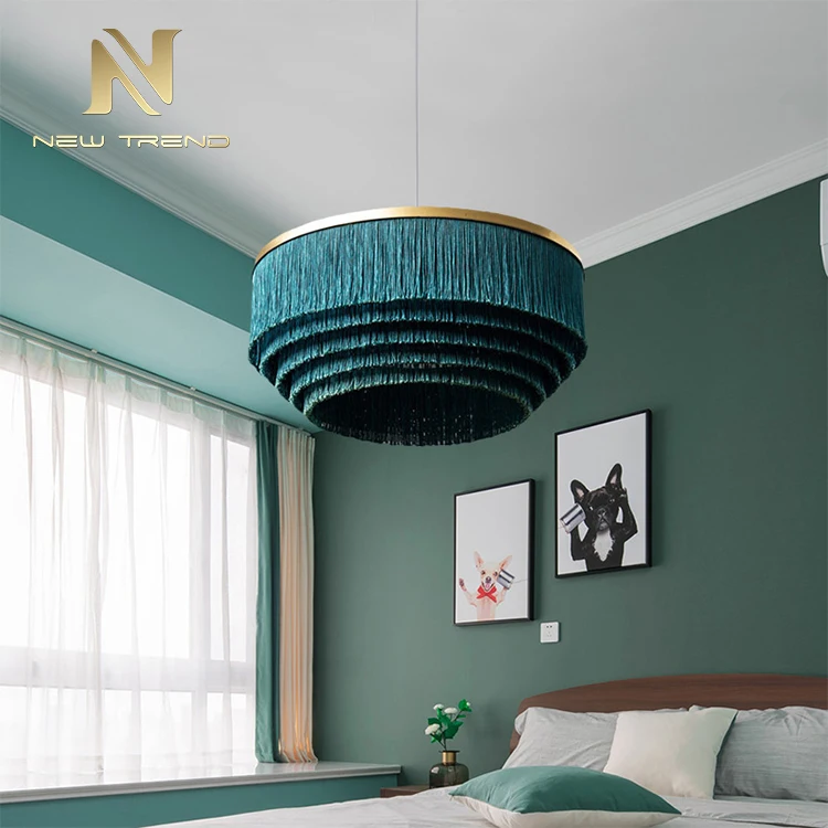 PKD860 Modern Design Indoor Decoration Hanging Lighting Tassel Led Chandelier Pendant Light   